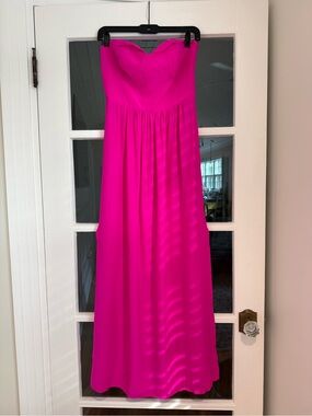 Amanda Uprichard Bright Fuchsia Strapless Maxi